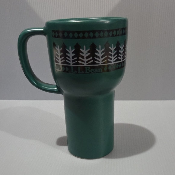 L.L. Bean Other - L.L. Bean Forest Green Mug with Tree Design